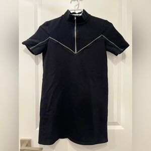 5/$30✨ Zara | Black Short Sleeve Polo Top Dress, S